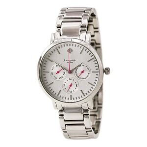 Kate Spade Silver Watch with Pink Accents
